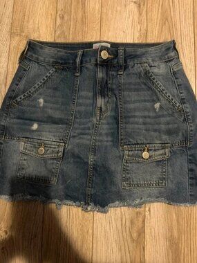 SO denim skirt